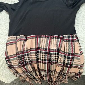 Black and Plaid Dress